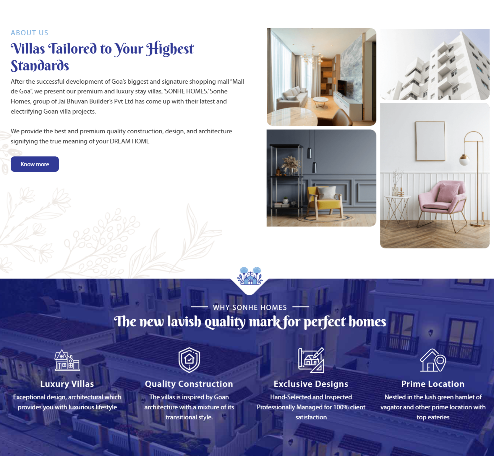 luxury stay villas - Website